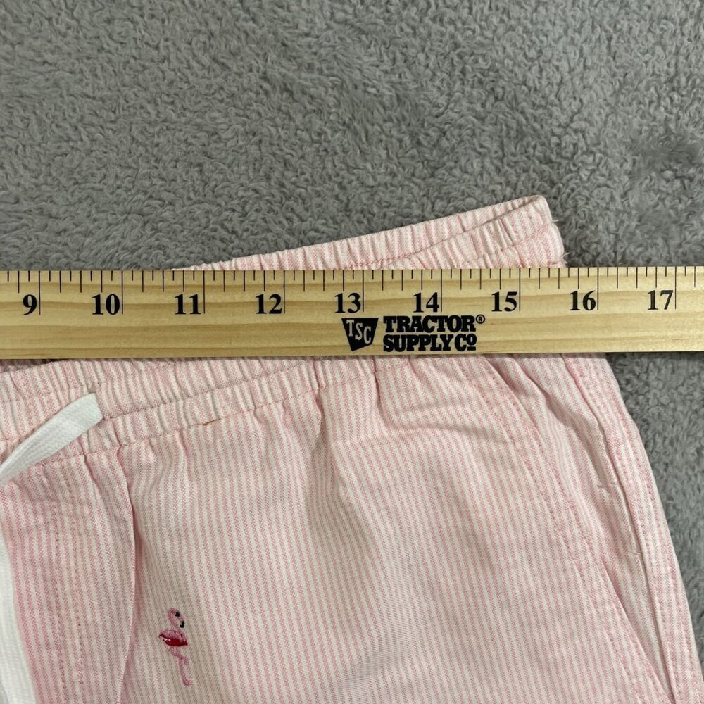 NEW Lands' End Men's M Pink Flamingo Embroidered Deck Casual Beach Shorts - Picture 3 of 7